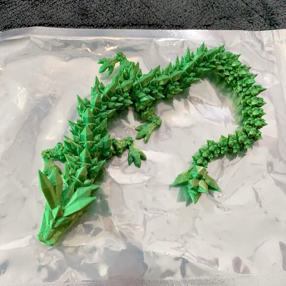 3D printed Crystal Dragon (11.5 Inches Long) - Picture 6 of 6